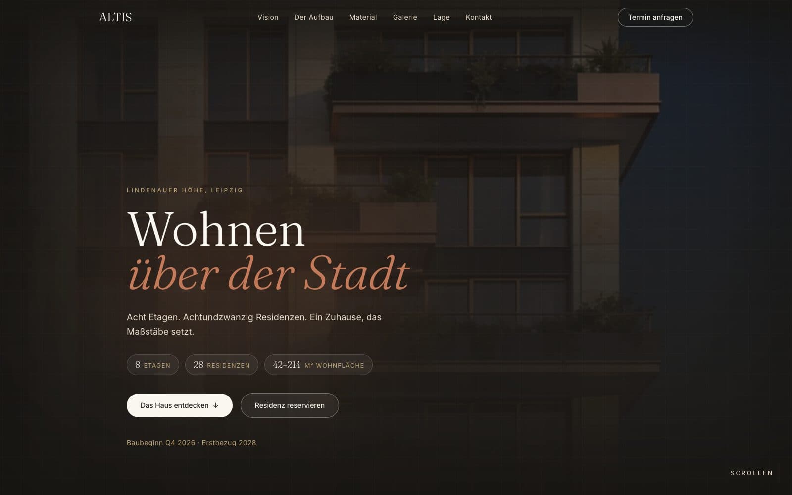 ALTIS — Wohnen über der Stadt.