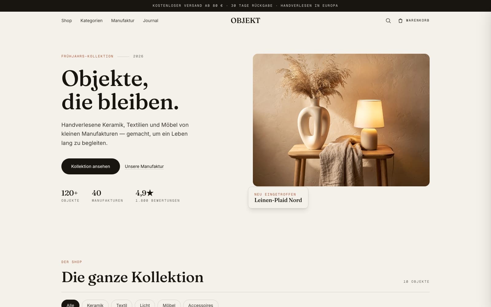 OBJEKT — Objekte, die bleiben.