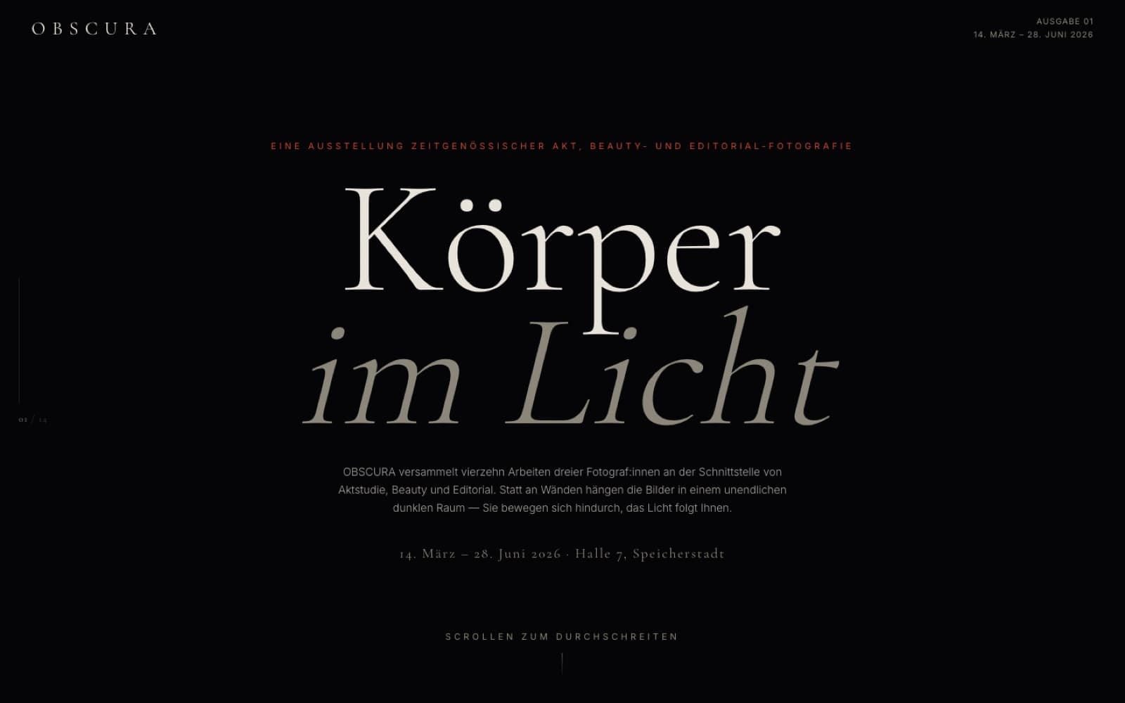OBSCURA — Körper im Licht.