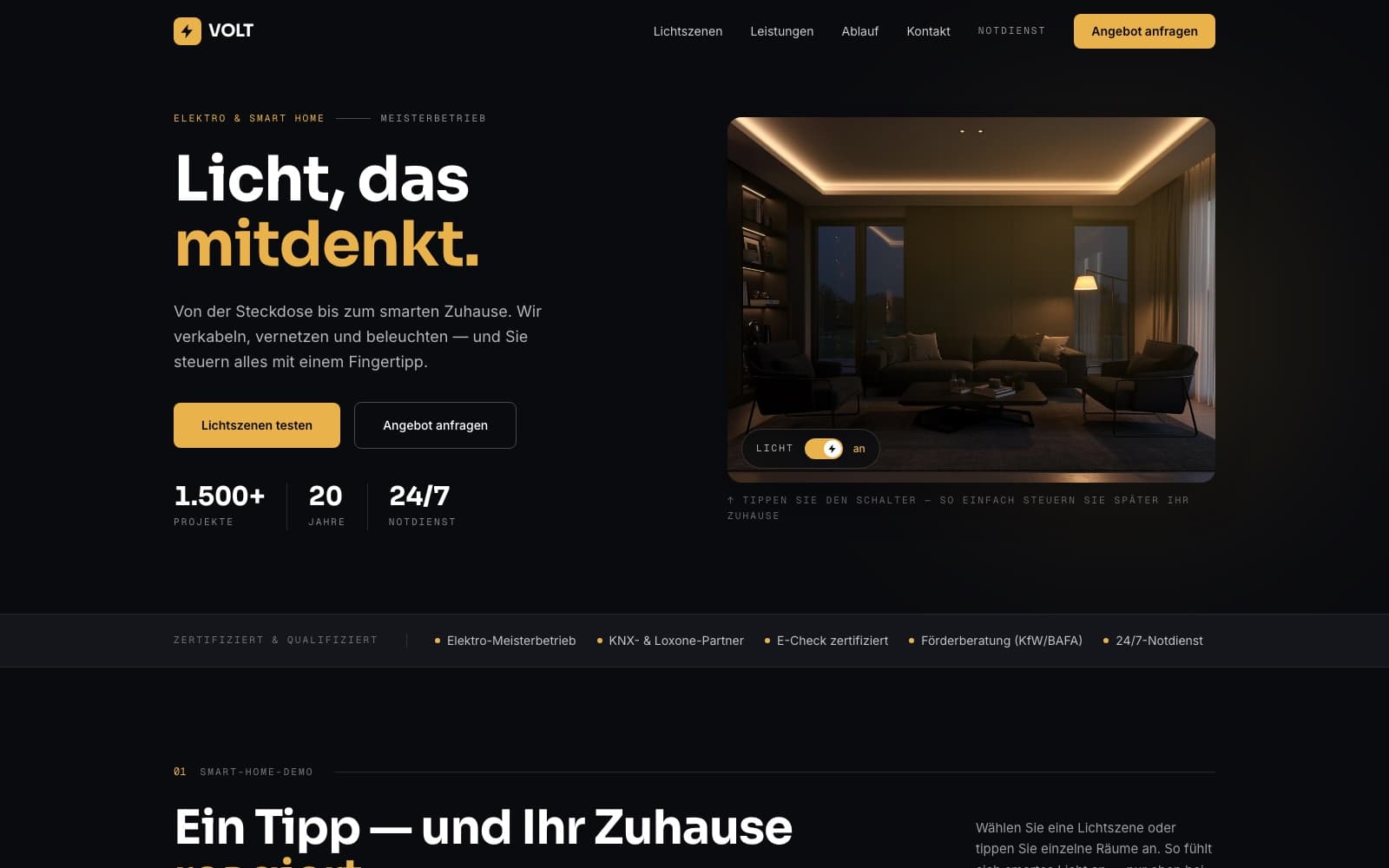 VOLT — Licht, das mitdenkt.
